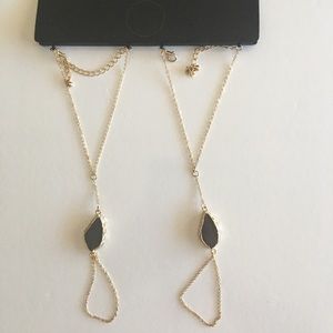 Gold ankle chain. Foot jewelry